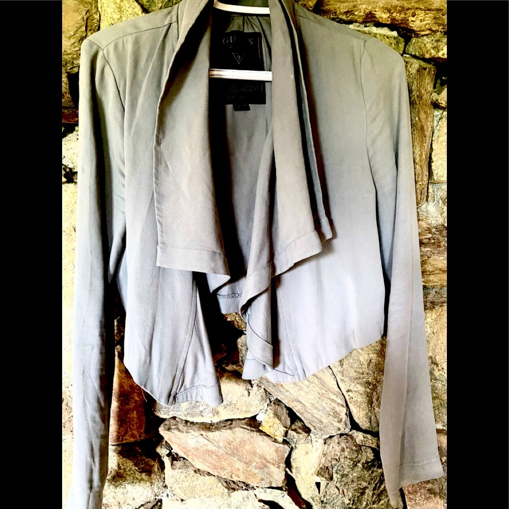 GUESS blue/grey shorty blazer/blouse